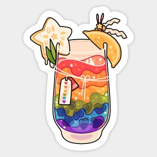 Rainbow drink Sticker